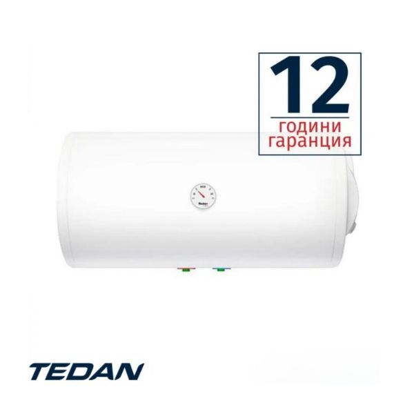 Електрически бойлер Tedan Standard inox BT 120л, 2kW, хоризонтален, ток отдясно